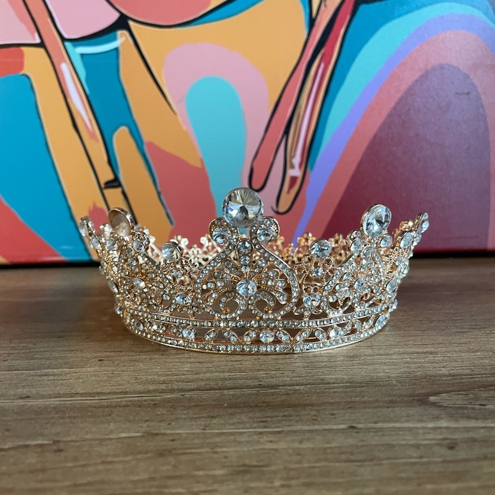 Gold Rhinestone Crown